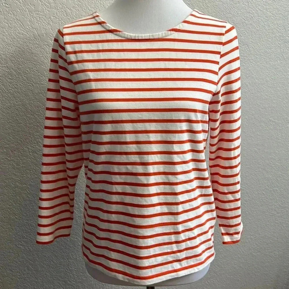J. Crew Red Stripes Knot Back Shirt - Picture 3 of 5